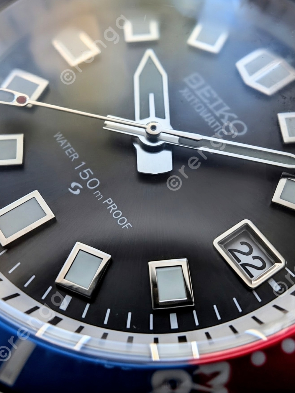Titanium Seiko Pepsi Automatic Diver Mod Watch 42mm Sapphire AR Coated 24jewels - Picture 8 of 11